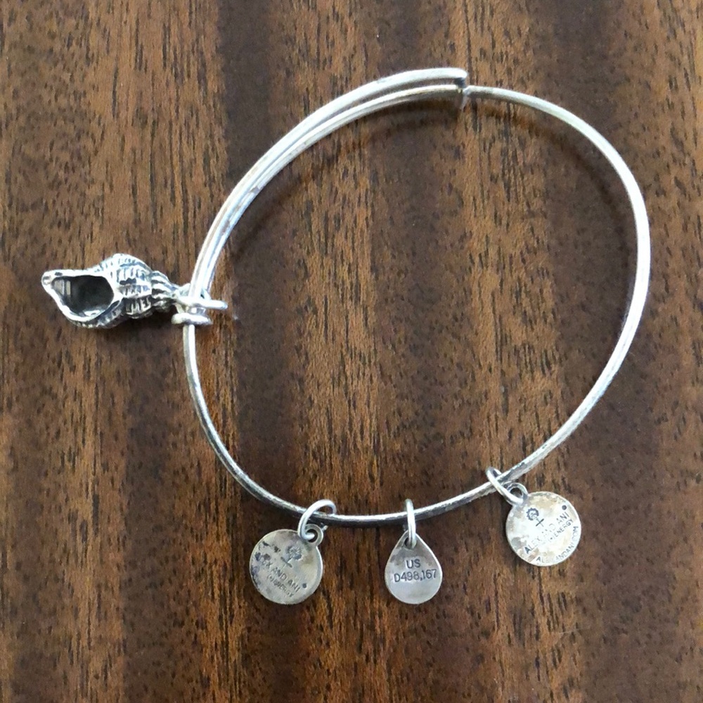 Alex and Ani silver tone shell bracelet